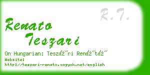 renato teszari business card